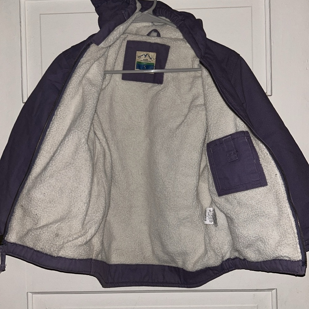 Blue Mountain, Small, Lilac Purple Hooded Coat - Picture 3 of 7